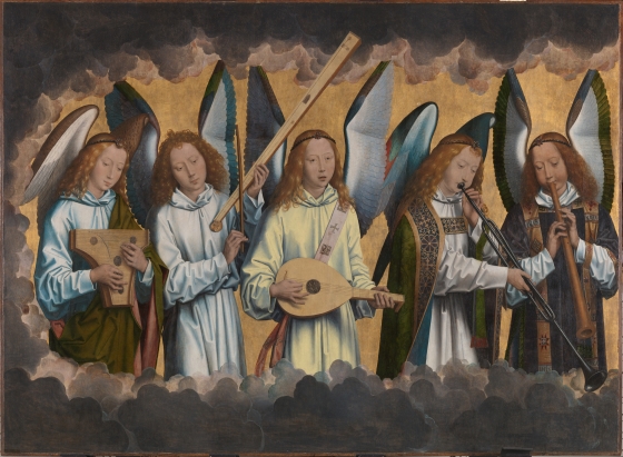Hans Memling, Christ with singing and music-making Angels (after restoration), KMSKA, Lukas - Art in Flanders, Rik Klein Gotink. Hans Memling, Christ with singing and music-making Angels (after restoration), KMSKA, Lukas - Art in Flanders, Rik Klein Gotink.