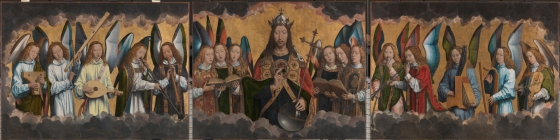 Hans Memling, Christ with singing and music-making Angels (after restoration), KMSKA, Lukas - Art in Flanders, Rik Klein Gotink. Hans Memling, Christ with singing and music-making Angels (after restoration), KMSKA, Lukas - Art in Flanders, Rik Klein Gotink.