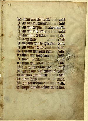 Page 11 from the Memorial List
