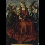 The Virgin and Child Between Two Angels - Master of Frankfurt - 1495