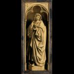 De Aanbidding van het Lam Gods (Johannes de Evangelist, grisaille) - Jan van Eyck - 1432