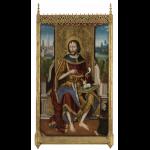 John the Baptist enthroned with the Founder Ivan de la Pena - Alvaro Sanchez - 1450 - 1499