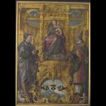 Enthroned Madonna with Saint Luke and Saint Eligius - Lancelot Blondeel - 1545