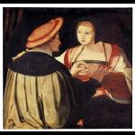 The Engagement - Copy after Lucas van Leyden