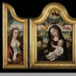 Triptych of the Virgin and Child with Saints Catherine and Barbara - Master of the Legend of the Holy Magdalen - 1500