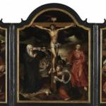 Crucified Christ with Mary, John and Mary Magdalene - Pieter I Claeissens - 1567