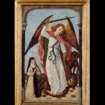 Archangel Michael fighting Devils and a Nun - Master of the Legend of Saint Ursula - 1475 - 1499