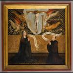 Christus aan het kruis met Maria en schenker - Meester van Flémalle - 1450 - 1499