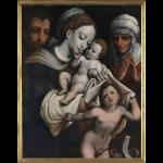 Holy Family with Elisabeth and John the Baptist - Cornelis van Cleve - 1520 - 1594