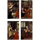 Aanbidding door de herders en de Wijzen en Elisa en de kruik met olie - Brugge, eerste kwart 16de eeuw Anonieme meester - 1500 - 1524