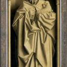 De Aanbidding van het Lam Gods (Johannes de Doper, grisaille) - Jan van Eyck - 1432