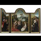 Madonna with the Saints Catherine and Barbara - Master of the Holy Blood - 1509 - 1529