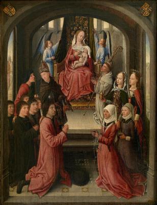 Lactatio of Saint Bernard of Clairvaux with Donors - Anonymous Master, Southern Low Countries, 4th Quarter of the 15th Century