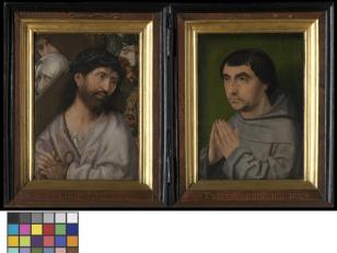 Kruisdraging en portret van een minderbroeder - Jan Provoost - 1522