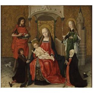 The Virgin and Child with John the Baptist, Saint Barbara and Donors - Bruges, Last Quarter of the 15th Century Anonymous Master - 15 Q4