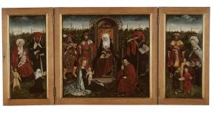 The Family of Saint Anne (open), Noli me tangere (closed)
also known as the Poortakker Triptych - Master of the Holy Family with Saint Anne - 1500 - 1510