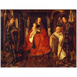 Madonna surrounded by Saint George, Saint Donatianus of Reims and the Donor Canon Van der Paele - Copy after Jan van Eyck