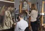 Intermediary results restoration Ghent Altarpiece