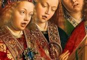 Van Eyck brothers, Ghent Altarpiece (detail), 1432, Saint Bavo Cathedral Ghent