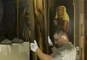 Dismantling of the Ghent Altarpiece, Saint Bavo Cathedral Ghent (Photo KIK/IRPA)